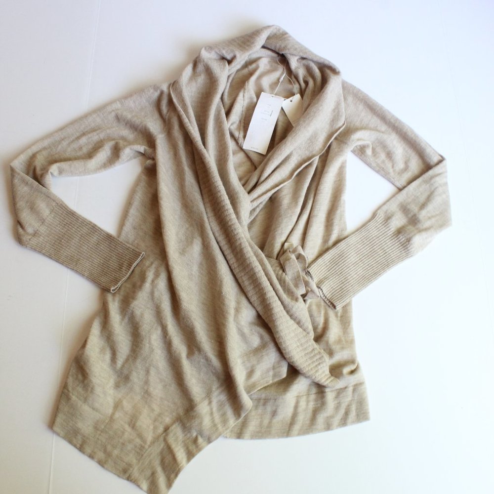 Vince Drape Wrap Front Tie Cardigan XS NEW